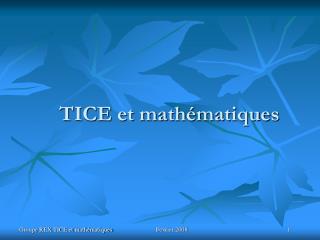 TICE et mathématiques