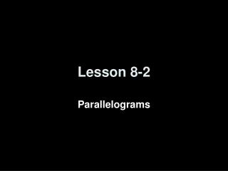 Lesson 8-2