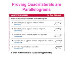 6. Show that consecutive angles are supplementary