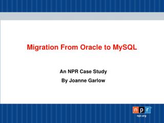 Migration From Oracle to MySQL