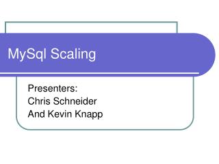 MySql Scaling