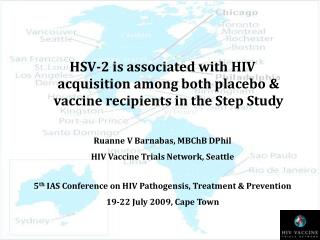 HSV-2 is associated with HIV acquisition among both placebo &amp; vaccine recipients in the Step Study