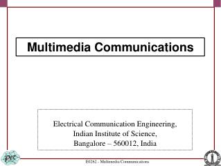 Multimedia Communications