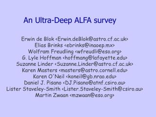 An Ultra-Deep ALFA survey