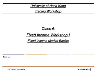 University of Hong Kong Trading Workshop