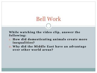 Bell Work