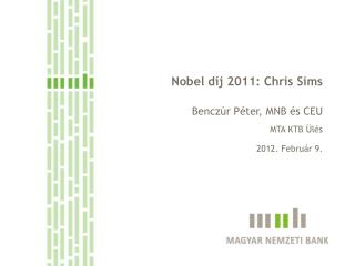 Nobel díj 2011: Chris Sims