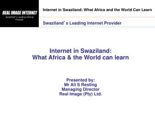 Internet in Swaziland: What Africa and the World Can Learn