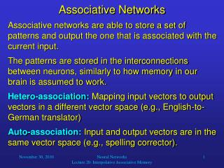 Associative Networks