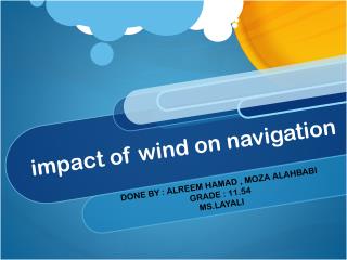 impact of wind on navigation