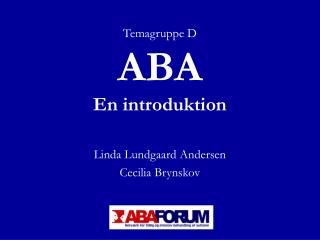 ABA En introduktion