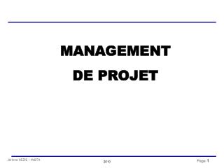 MANAGEMENT DE PROJET