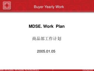 Buyer Yearly Work