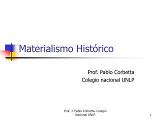 Materialismo Histórico