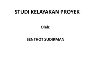 STUDI KELAYAKAN PROYEK