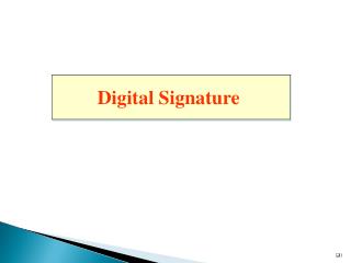 Digital Signature