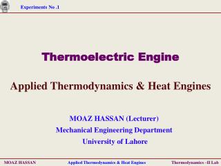 Thermoelectric Engine