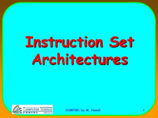 Instruction Set Architectures