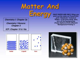 Matter And Energy