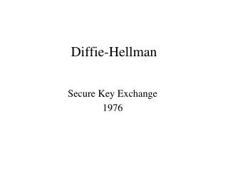 Diffie-Hellman