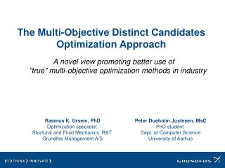 The Multi-Objective Distinct Candidates Optimization Approach