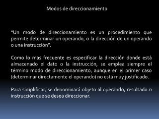 Modos de direccionamiento