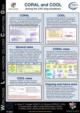 CORAL and COOL during the LHC long shutdown