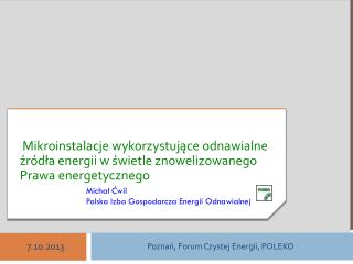Odnawialne źródła Energii w Polsce