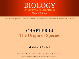 CHAPTER 14 The Origin of Species