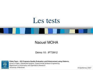 Les tests