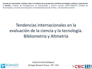 Zaida Chinchilla-Rodríguez SCImago Research Group – IPP - CSIC