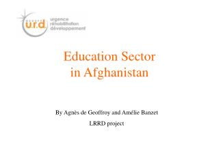 Education Sector in Afghanistan