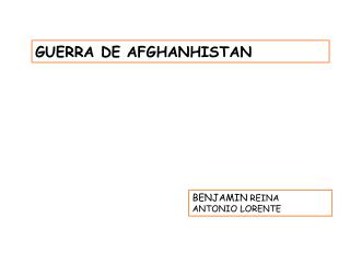 GUERRA DE AFGHANHISTAN