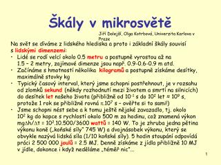 Škály v mikrosvětě