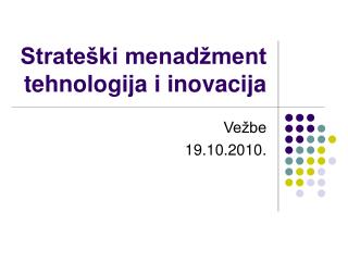 Strateški menadžment tehnologija i inovacija