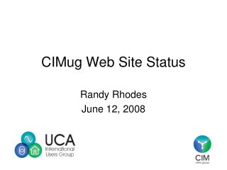 CIMug Web Site Status