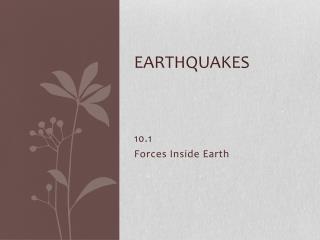 Earthquakes