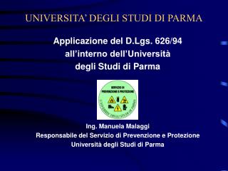 UNIVERSITA’ DEGLI STUDI DI PARMA