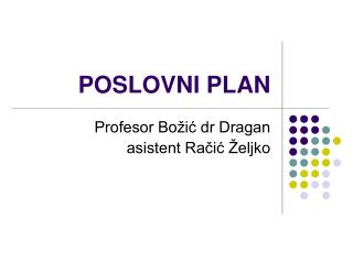 POSLOVNI PLAN