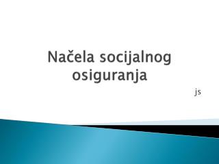 Načela socijalnog osiguranja