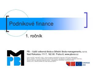 Podnikové finance