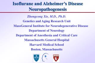 Isoflurane and Alzheimer’s Disease Neuropathogenesis