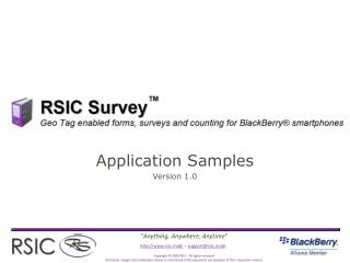 Application Samples Version 1.0