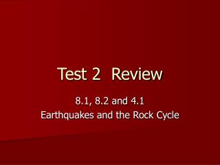 Test 2 Review