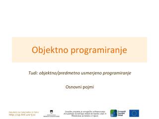 Objektno programiranje