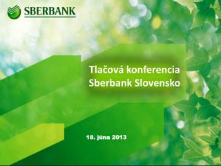 Tlačová konferencia Sberbank Slovensko