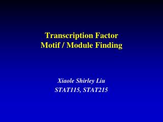 Transcription Factor Motif / Module Finding