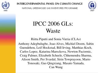 IPCC 2006 GLs: Waste