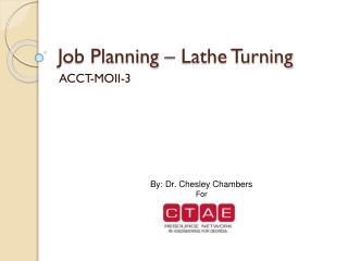 Job Planning – Lathe Turning