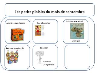 Les petits plaisirs du mois de septembre